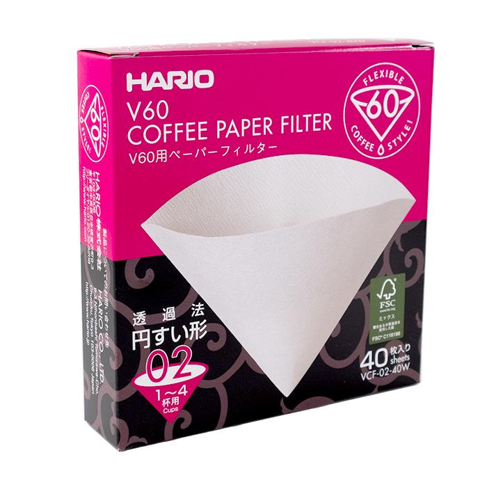 Hario V60-02 White Filters (40 Pack)
